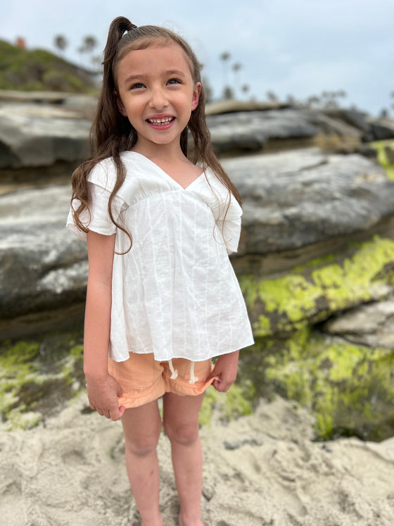 Sadie Blouse in Ivory Stitch