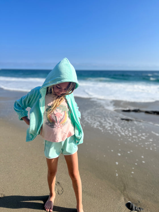 Alysha Hoodie in Aqua