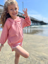 pink zip up Terry cloth hoodie for girls
