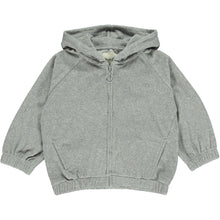  Grey zip up Terry cloth hoodie for girls