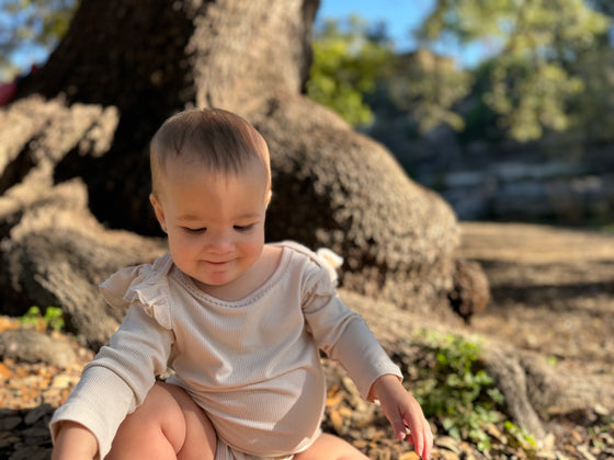 Francie Onesie in Oatmeal