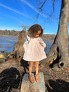 Opal Dress in Pink Embroidery