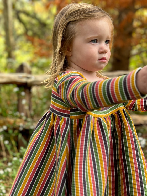 Rylie dress in candy stripe