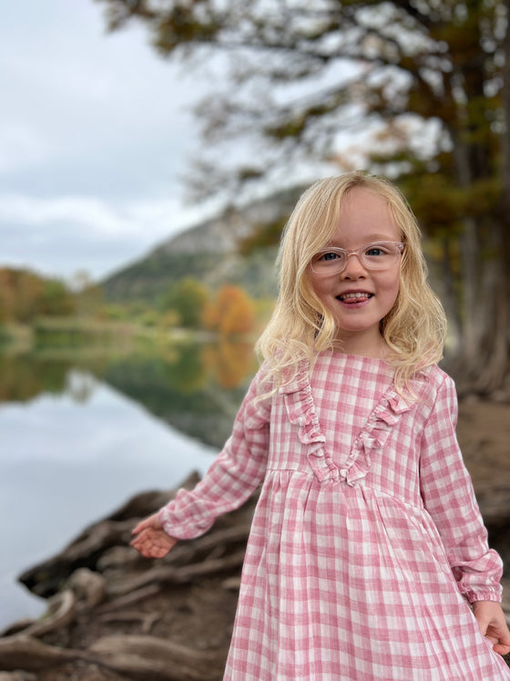 Rowan Dress in Pink Plaid