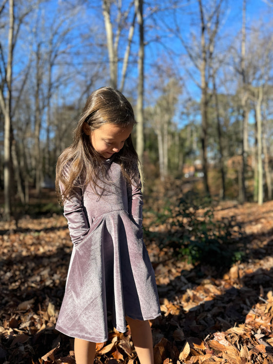 Merilee Dress in Plum Velvet