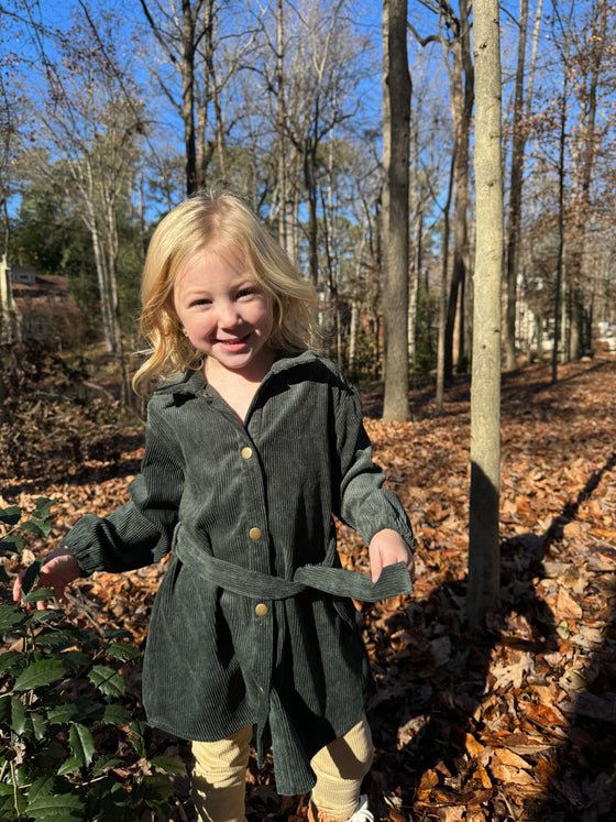 Shannon Coat Dress in Pine