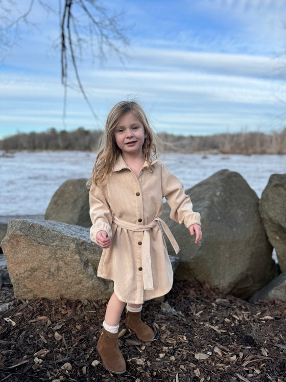 Shannon Coat Dress in Oatmeal