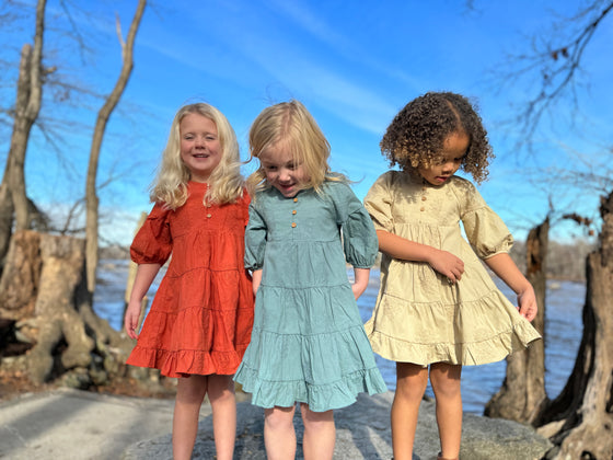 Saorise Dress in Dusty Teal