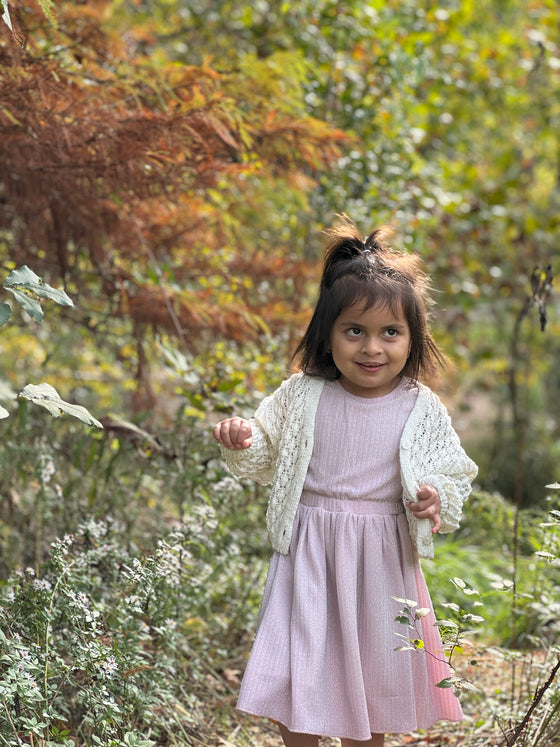 London Dress in Blush Sparkle