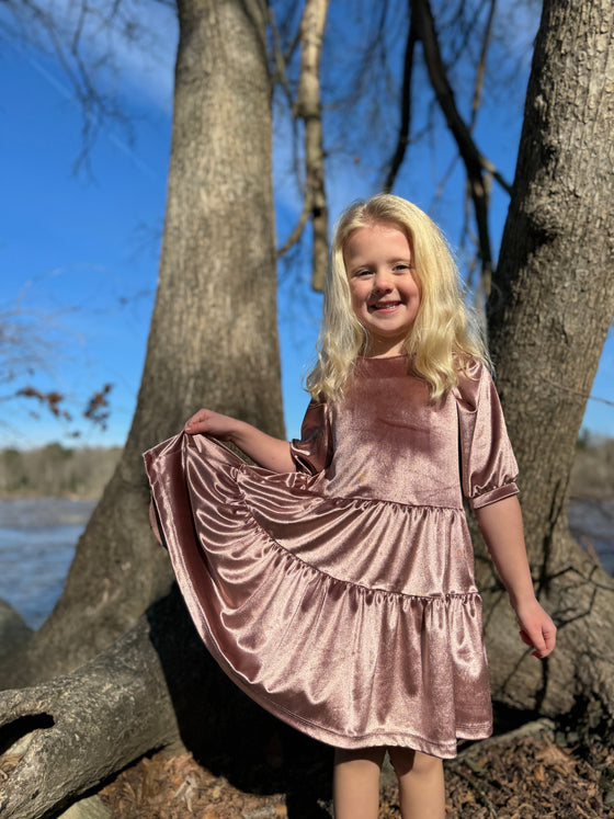 Alice Dress in Rose Shimmer