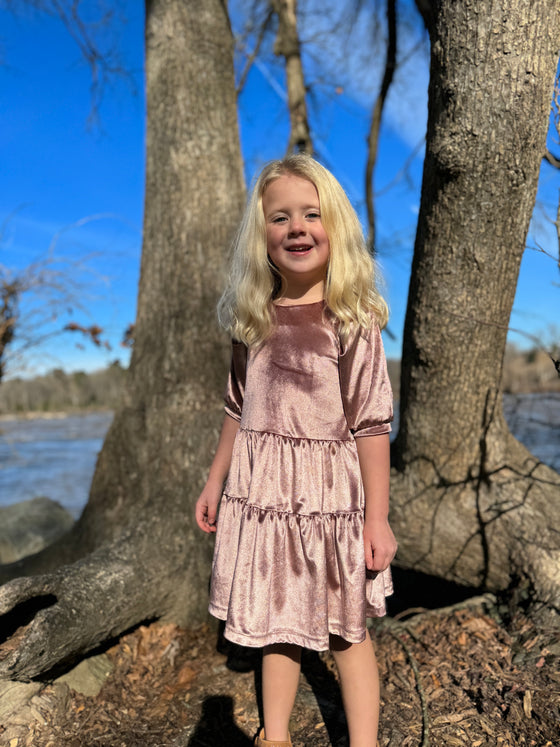 Alice Dress in Rose Shimmer