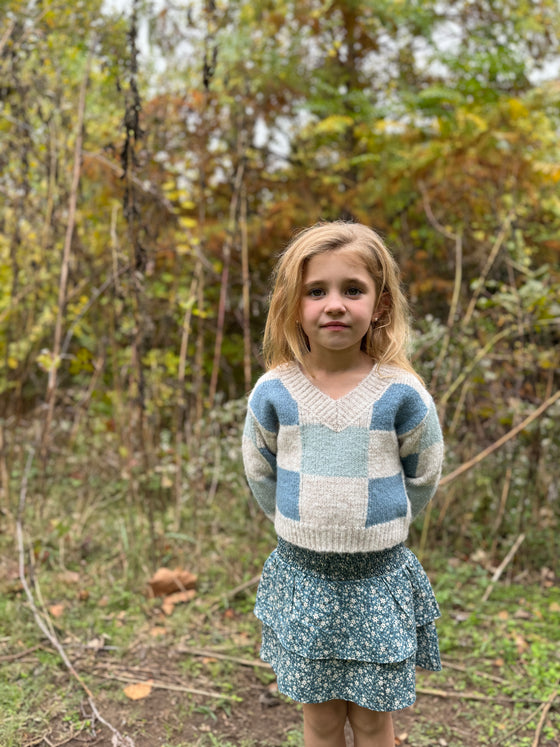Jackie Sweater in Blue Checker