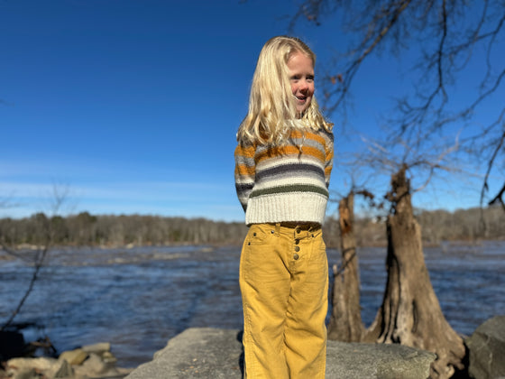 Donna Sweater in Gold Stripe