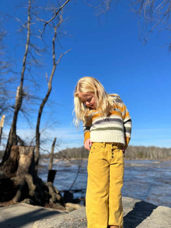 Donna Sweater in Gold Stripe