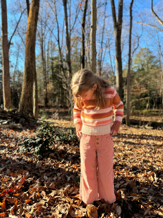 Donna Sweater in Coral Stripe