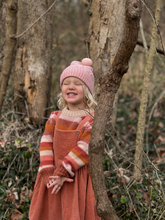 Donna Sweater in Coral Stripe