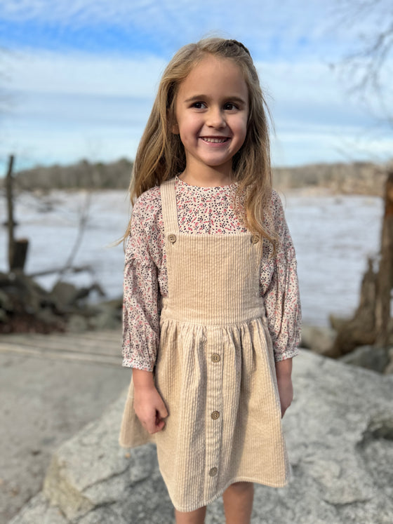 Autumn Pinafore in Cream