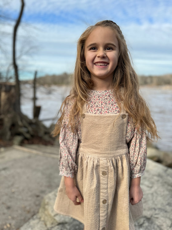 Autumn Pinafore in Cream