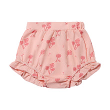  a pale pink and bright pink floral baby bloomer 