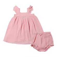  Pink toddler dress with matching bloomer 