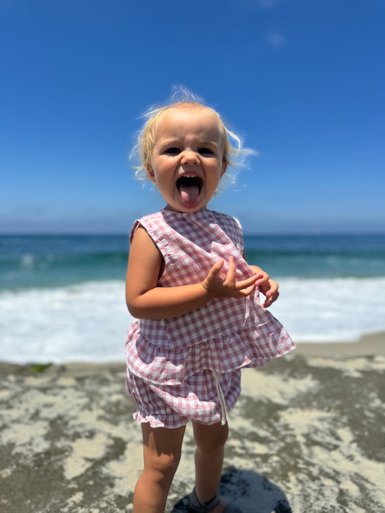 Aria Dress in Rose Plaid