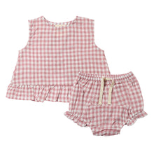  Aria Dress in Rose Plaid