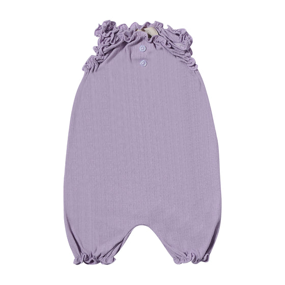 Ruffled lavender baby bubble, size 0-3 months - 18-24 months