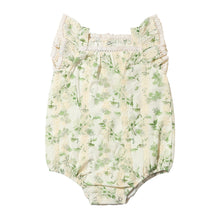  Flat shot of the Charlotte Bubble in Green Print Eyelet 