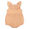 Sherbet colored orange baby ruffled bubble 