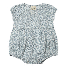  Navy blue and white floral print baby bubble