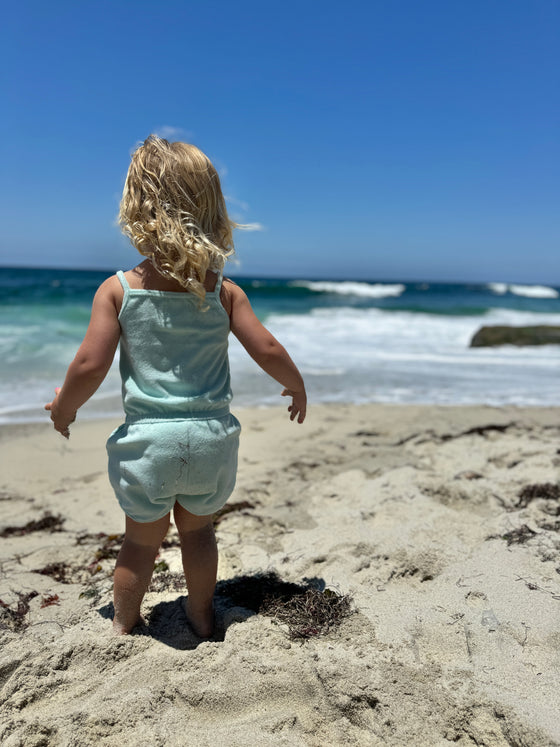 Shelby Romper in Blue