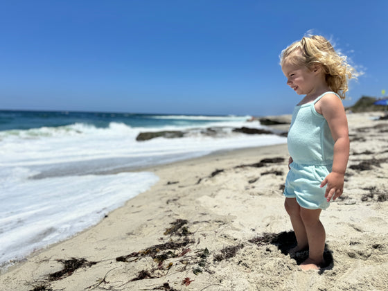 Shelby Romper in Blue