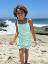 Shelby Romper in Seafoam Green