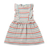 Maria Dress In Pink Aqua Terry Stripe