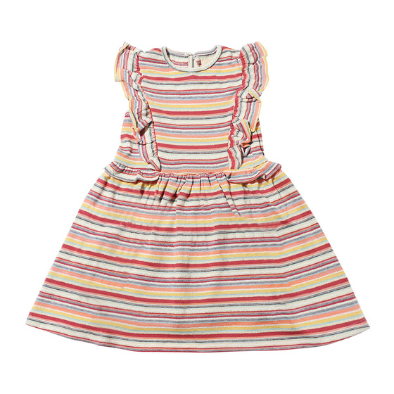 Maria Dress In Berry Butter Terry Stripe