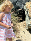 Ameera Dress in Pink Retro Stripe