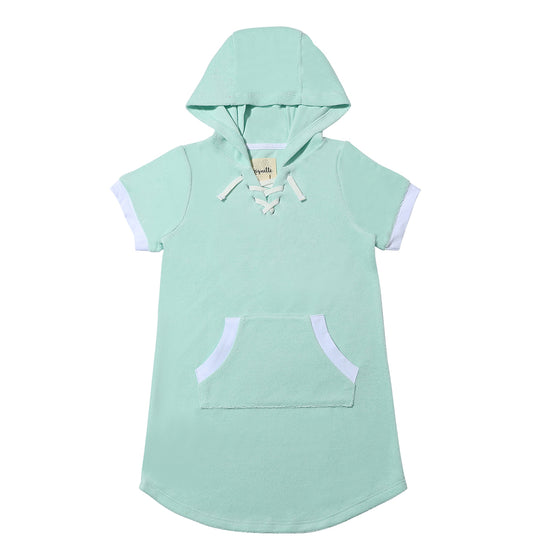 Child's Blue Terry Cloth hooded swim suit cover up, sizes 12-18 months through 16 years 