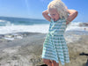 Cindy Dress in Blue Stripe Terry