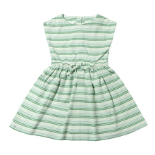  Cindy Dress in Green Stripe Terry