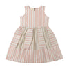 Kelly Dress in Pink and Tan Stripe