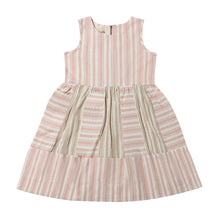  Kelly Dress in Pink and Tan Stripe