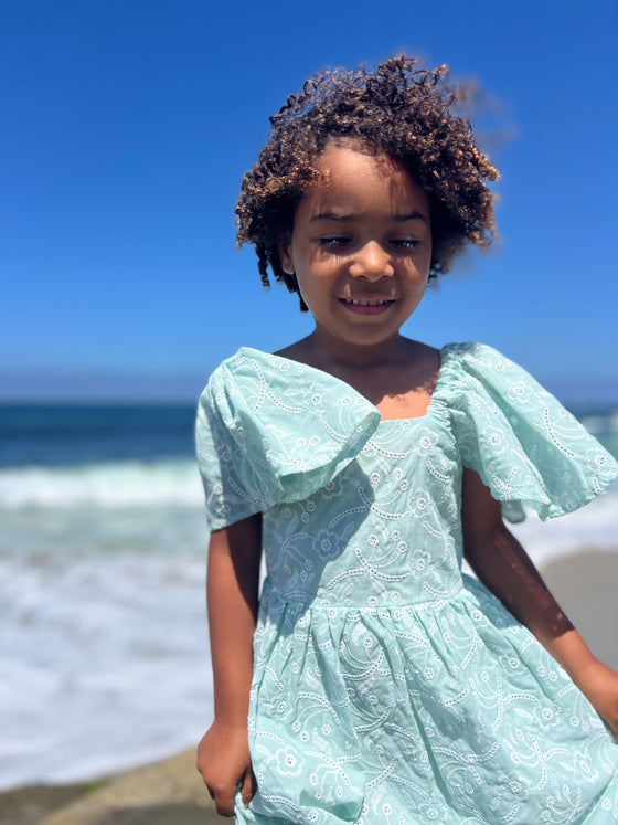 Hallie Dress in Green Meadow