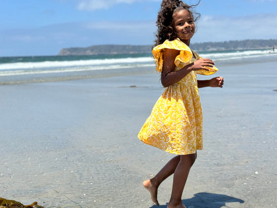 Hallie Dress in Gold Meadow
