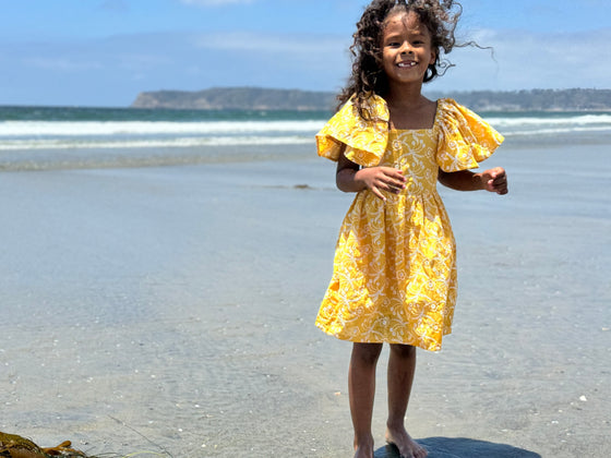 Hallie Dress in Gold Meadow