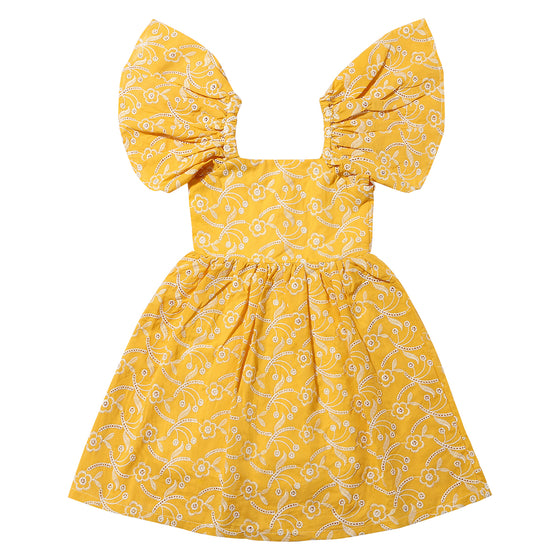 Hallie Dress in Gold Meadow