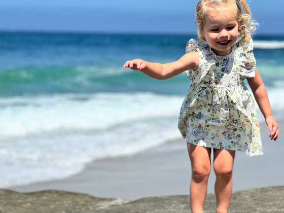 Nina Dress in Blue Meadow Floral