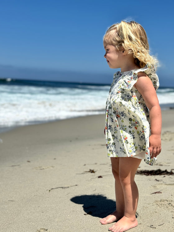 Nina Dress in Blue Meadow Floral