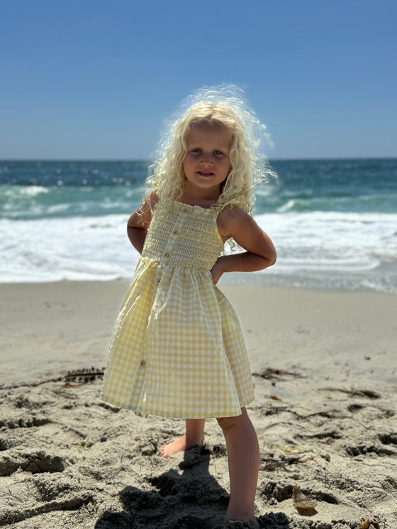 Jill Dress in Yellow Gingham