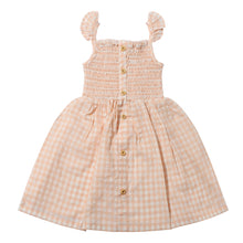  Jill Dress in Peach Gingham