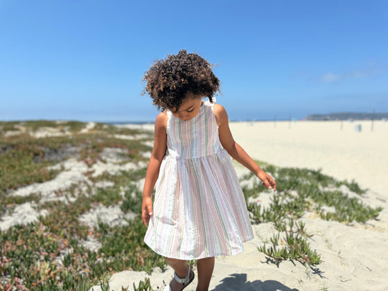 Jewel Dress in Pink Multi Striipe